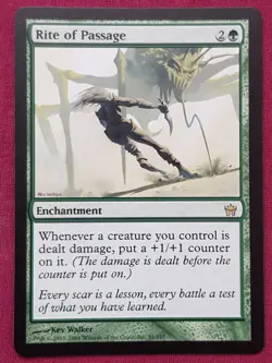 Magic The Gathering FIFTH DAWN RITE OF PASSAGE green card MTG - Image 1