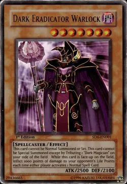 Dark Eradicator Warlock - Ultra Rare 1st Edition SD6-EN001 - HP - YuGiOh - Image 1