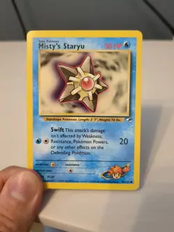 Vintage 2000 Pokemon Misty's Staryu Card 1st Edition 90/132 Gym Challenge LP - Image 1