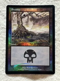 MTG - Swamp (339) - Invasion - Foil - NM - Free Shipping! - Image 1