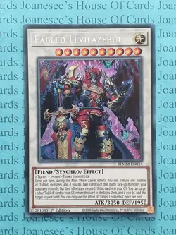 BLMM-EN014 Fabled Levilazebul Secret Rare Yu-Gi-Oh Card 1st Edition New - Image 1