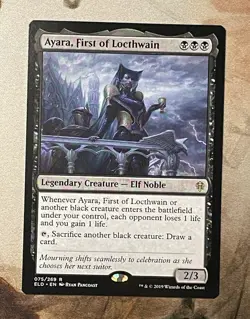 Wizards of the Coast Ayara, First of Locthwain ELD 075/269 Rare Regular Black EN - Image 1