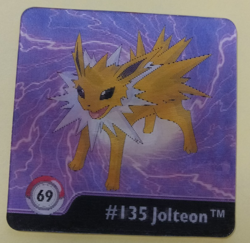 Vintage 1999 Artbox Pokemon Card Lenticular Jolteon Eevee Action Series One HP - Image 1