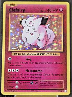 Clefairy 63/108 Evolutions Holo NM Pokemon TCG - Image 1