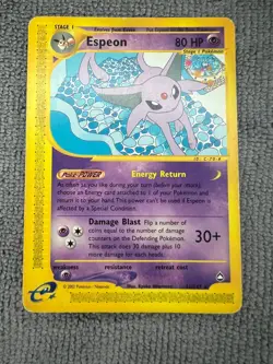 Espeon 11/147 Non-Holo Rare Aquapolis 2002 Pokemon Eeveelution Vintage MP - Image 1