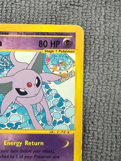 Espeon 11/147 Non-Holo Rare Aquapolis 2002 Pokemon Eeveelution Vintage MP - Image 5
