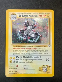 Lt. Surge's Magneton 8/132 Holo Team Rocket Pokemon -NM - Image 1