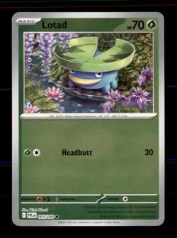 Lotad 005/094 Common Phantasmal Flames Pokemon Reverse Holo Near Mint - Image 1