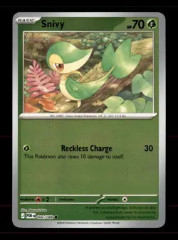 Snivy 004/088 Common Perfect Order Pokemon Reverse Holo Near Mint - Image 1