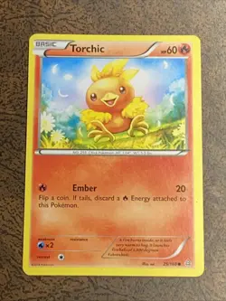 Torchic 25/160 Primal Clash Common Pokemon Card - Image 1