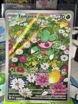 Fomantis 085/084 Pokemon TCG Pitch Black Illustration Rare English NM - Image 1