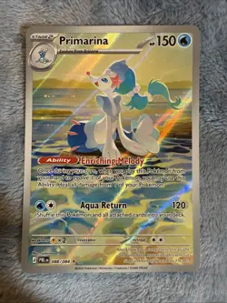 Primarina 088/084 Illustration Rare Pitch Black Pokemon Holo NM Mint - Image 1