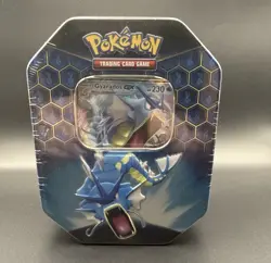 Pokemon TCG Hidden Fates Gyarados GX Tin Factory Sealed 2019 - Image 1