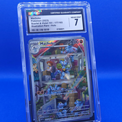 CGC 7 Machoke 177/165 Sv: Scarlet & Violet 151 Illustration Rare Holo EN 2023 - Image 1