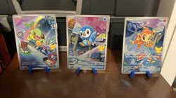 Pokemon TCG Set Of 3 First Partner Illustration Series 1 Gen 4 Sinnoh Starters - Image 1