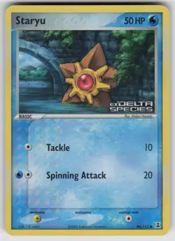 Staryu 84/113 Common Delta Species Pokemon Reverse Holo Moderately Played - Image 1