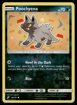 Poochyena 86/181 Common Team Up Pokemon Reverse Holo Lightly Played - Image 1