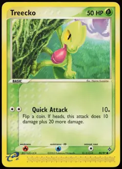 Treecko 80/97 Common Dragon Pokemon Moderately Played - Image 1
