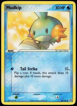 Mudkip 56/106 Common Emerald Pokemon Lightly Played - Image 1