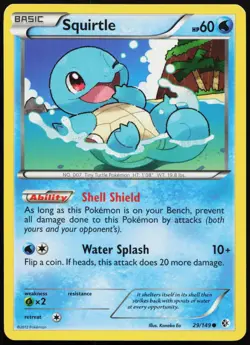 Squirtle 29/149 Common Boundaries Crossed Pokemon Lightly Played - Image 1