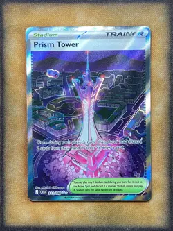 Pokemon Prism Tower 111/086 ME04: Chaos Rising Full Art Ultra Rare Holo NM - Image 1