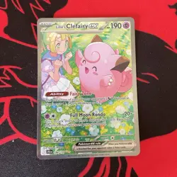Pokemon Co. Lillie's Clefairy ex 184/159 SV09 SIR Holo Full Art EN 190HP - Image 1