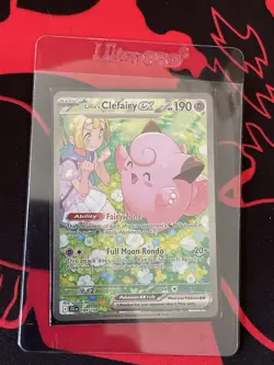Pokemon Co. Lillie's Clefairy ex 184/159 SV09 SIR Holo Full Art EN 190HP - Image 3