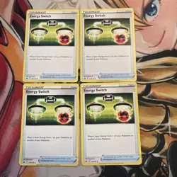 4x Pokemon TCG Energy Switch 129/159 - Sw&Sh Crown Zenith CRZ Trainer Playset - Image 1