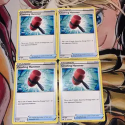 Pokemon TCG x 4 Crushing Hammer 125/159 Crown Zenith Near Mint Playset - Image 2