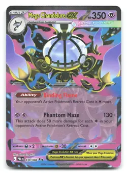 Mega Chandelure ex Pitch Black 038/084 Pokemon - Image 1