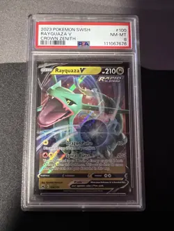 Pokemon Crown Zenith Rayquaza #100 Psa 8 - Image 1