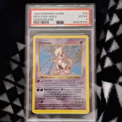 Pokemon TCG Mewtwo Base Set Shadowless Holo 10/102 PSA 4 1999 - Image 2
