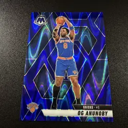 2024-25 Panini Mosaic Og Anunoby /149 Blue Seismic Prizm Knicks Color Match NM - Image 4