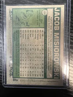 Topps Jacob Misiorowski Brewers Rookie Lot | Heritage Bowman Chrome Sterling | 7 - Image 3
