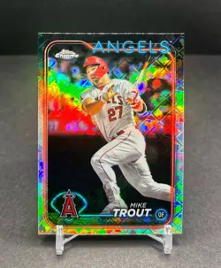 2024 Topps Chrome Logofractor - MIKE TROUT - Logofractor Refractor - Angels #200 - Image 1