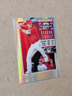 2019 Panini Chronicles - Contenders Optic Mike Trout #8 Hyper Prizm /299 - Image 2