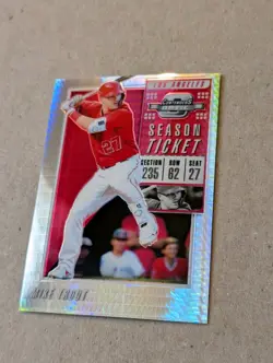 2019 Panini Chronicles - Contenders Optic Mike Trout #8 Hyper Prizm /299 - Image 4