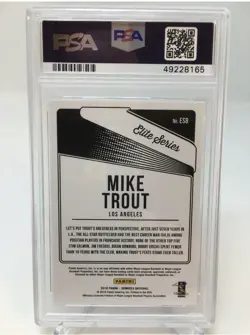 Panini Donruss 2018 Mike Trout Elite Series Gold #ES8 PSA 9 /99 - Image 2