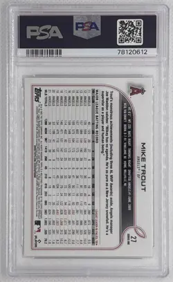 2022 Topps Series 1 Mike Trout #27 SP Variation PSA 10 Gem Mint 🌶🥵 - Image 2