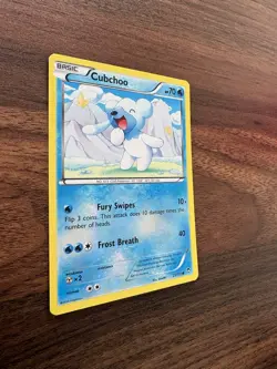 Cubchoo 21/111 XY - Furious Fists Reverse Holo Pokemon Card - NM - Image 3