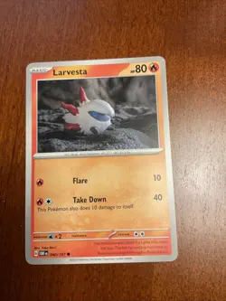 Larvesta 040/197 Obsidian Flames Regular Pokemon TCG Card - Image 1
