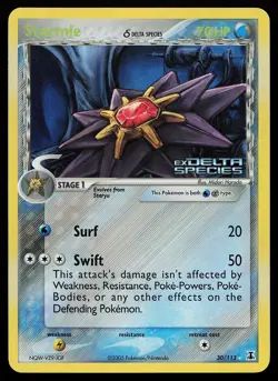 Starmie 30/113 Reverse Holo Stamped Rare Delta Species Pokemon Card - Image 1