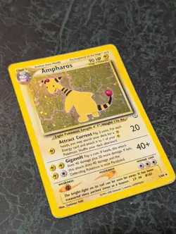 Ampharos 1/64 Neo Revelation 2000 Holo Rare Pokemon Card TCG SWIRL DMG - Image 3