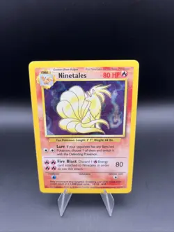 1999 Pokemon TCG Card Ninetales 12/102 Base Set Unlimited Holo Rare - Image 1