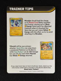 Mega Darkrai ex Trainer Tips Card from ME05: Pitch Black Build and Battle (NM) - Image 3