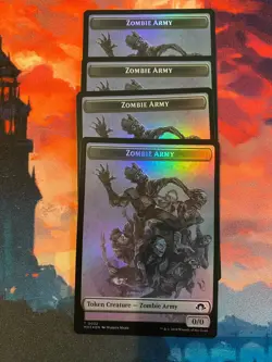 MTG Modern Horizons 3 Zombie Army Token Foil x 4 - Image 1