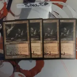 Magic: The Gathering Bloodstained Mire Onslaught Signed Lot Rob Alexander 4 Car… - Image 2