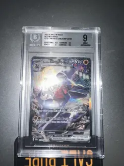 Pokemon TCG Sv10 Destined Rivals Cynthia’s Garchomp ex 232/182 SIR Holo BGS 9 - Image 1