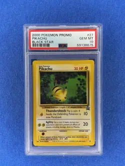 2000 Pokemon Promo Black Star #27 Pikachu Black Star PSA 10 - Image 1