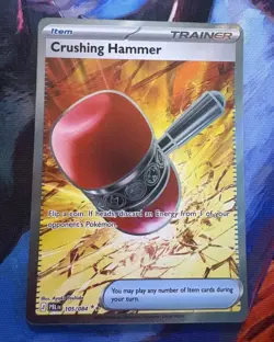 Crushing Hammer 105/084 Ultra Rare Pitch Black Pokemon Holo Near Mint - Image 1